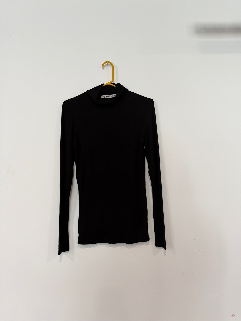 Michael Stars 2x1 ribbed Black Long-Sleeve Turtleneck Top